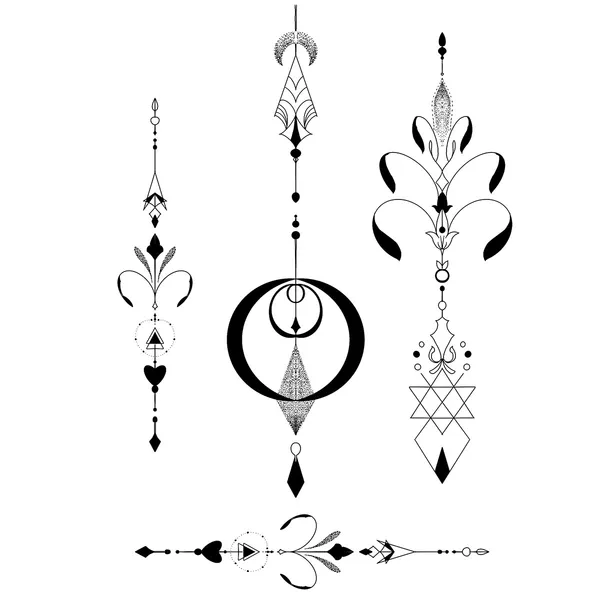 Tatouage éphémère Ornements géométriques #1