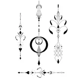 Tatouage éphémère Ornements géométriques #1
