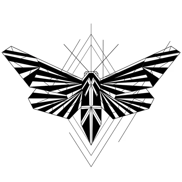 Tatouage éphémère papillon géométrique