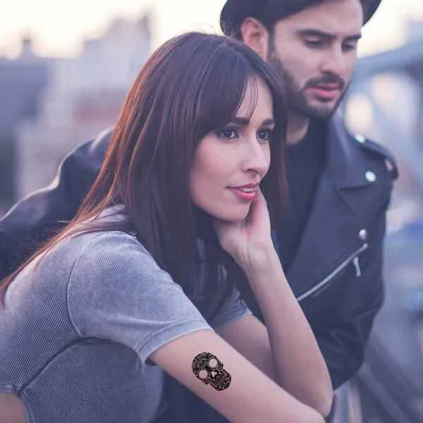 Tatouage Têtes de mort Mexicaines - Lot de 3 tatouages éphémères