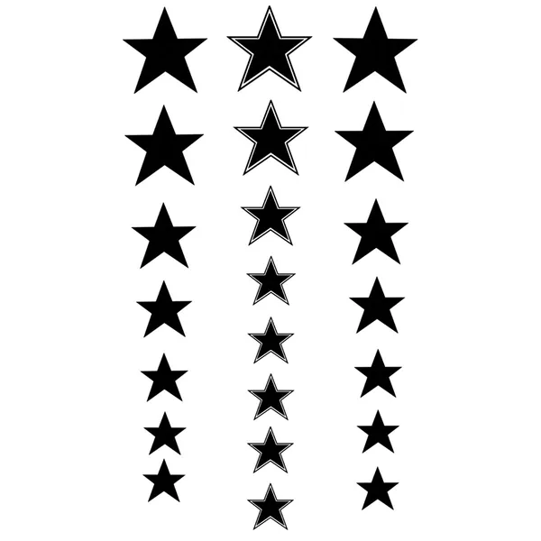 Tatouage éphémère petites étoiles noires