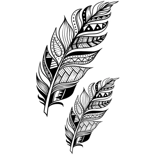 Tatouage éphémère Plume mandala