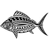 Tatouage éphémère poisson maori polynesien