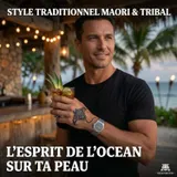 tatouage ephemere polynesien raie manta