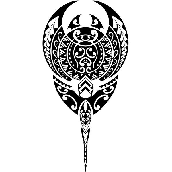 Tatouage éphémère raie manta polynésienne