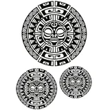Tatouage éphémère ronds maori #1