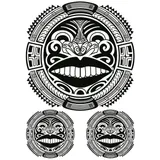 Tatouage éphémère ronds maori #2