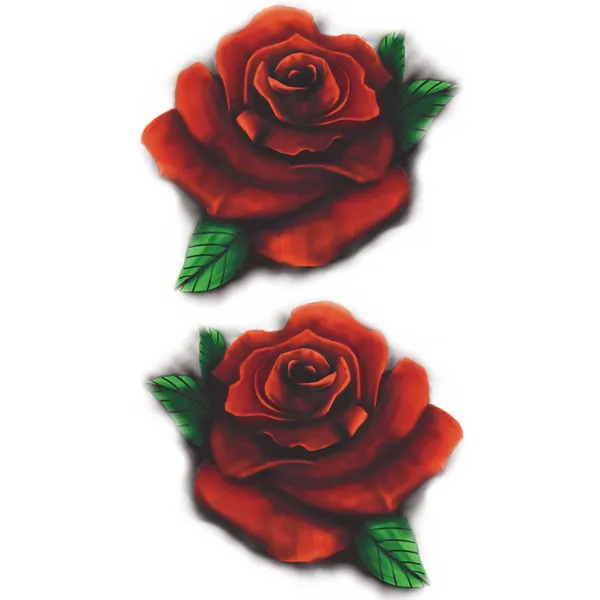 Tatouage éphémère roses rouges pack