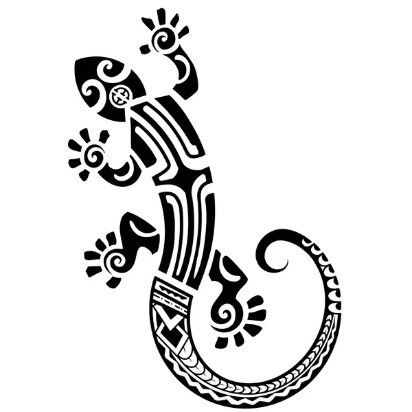 Tatouage éphémère salamandre polynesienne