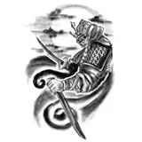 Tattoo éphémère Samurai