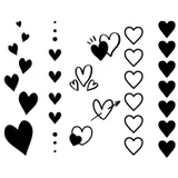 tatouage ephemere semi permanent coeurs
