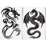 tatouage ephemere semi permanent dragon tribal