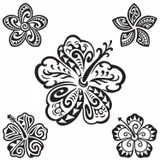 tatouage ephemere semi permanent fleur maori