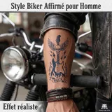 tatouage ephemere semi permanent homme rock