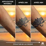 tatouage ephemere semi permanent maori application requin raie