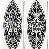 tatouage ephemere semi permanent maori planches surf tortue requin