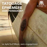 tatouage ephemere semi permanent maori surf tortue requin