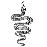 Tatouage éphémère serpent maori polynésien