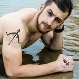Tatouage éphémère signe zodiaque Sagittaire