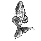 tatouage éphémère sirène