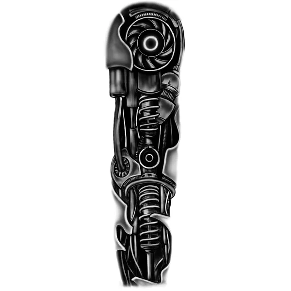 Tatouage éphémère sleeve manchette mécanique