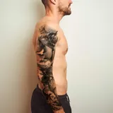 Tatouage éphémère sleeve manchette Viking