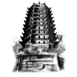 Tattoo éphémère temple
