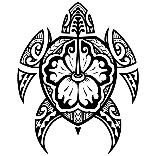 Tatouage éphémère tortue maori