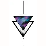 tatouage éphémère triangle espace