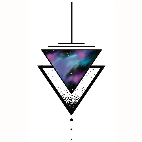 tatouage éphémère triangle espace