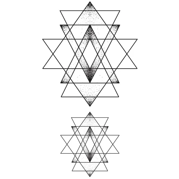 Tatouage éphémère triangles géométriques