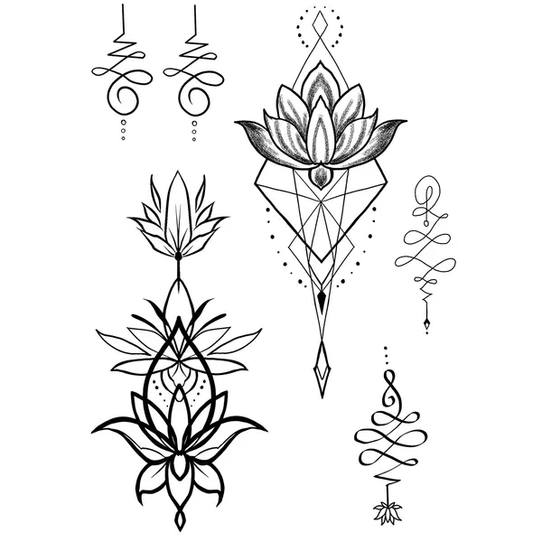 tatouage éphémère unalome
