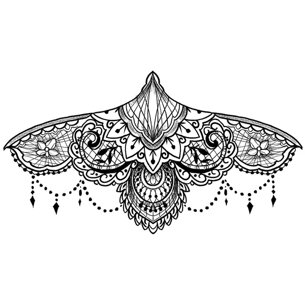 tatouage éphémère underboob ailes ornementales
