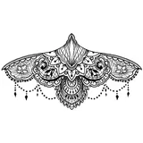 tatouage éphémère underboob ailes ornementales