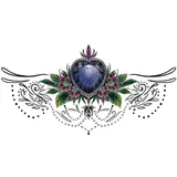 tatouage éphémère underbood diamant et ornements