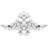 Tatouage éphémère underboob fleur renoncule