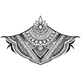tatouage éphémère underboob lotus maori