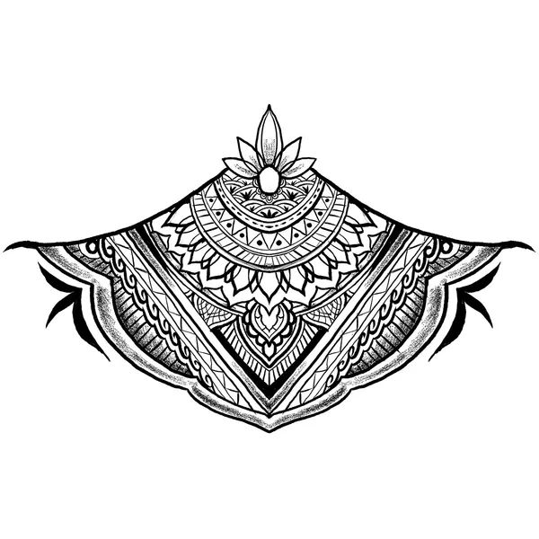 tatouage éphémère underboob lotus maori