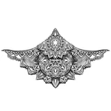 tatouage éphémère underboob mandala