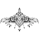 Tatouage éphémère Underboob ornemental #1