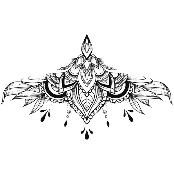 Tatouage éphémère Underboob ornemental #1