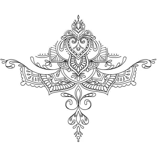 Tatouage éphémère underboob ornemental #3