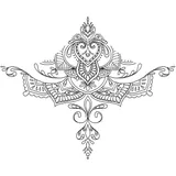 Tatouage éphémère underboob ornemental #3