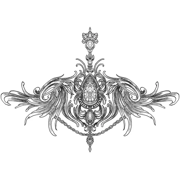 tatouage éphémère underboob ornemental #4