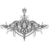 tatouage éphémère underboob ornemental #4