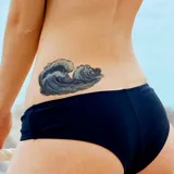 tatouage éphémère vagues