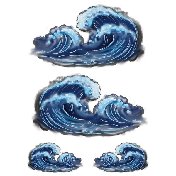 tattoo éphémère vagues océan