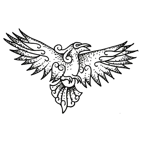 Tatouage éphémère Corbeau Viking