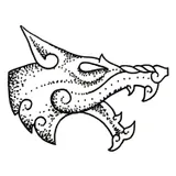 Tatouage éphémère loup viking