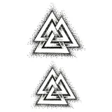 Tatouage éphémère Valknut Viking